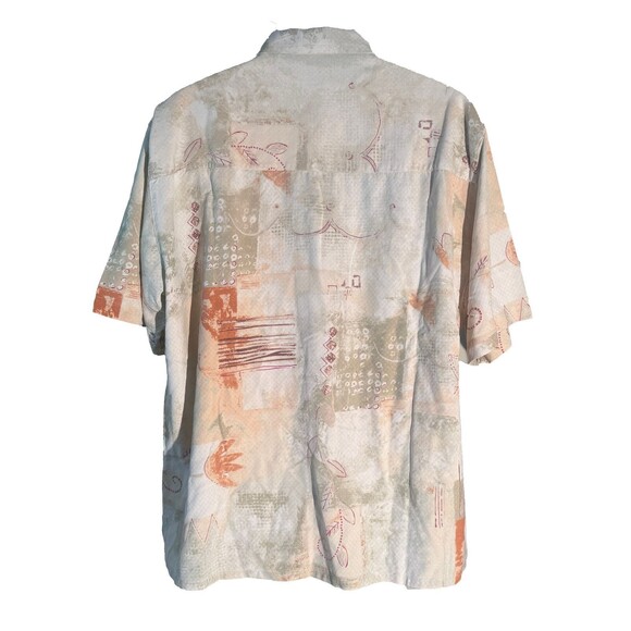 ISLAND REPUBLIC Men's Short Sleeve Button Down Silk Shirt Large - Picture 4 of 6
